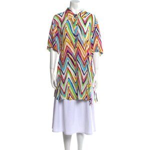 Missoni Striped Short Sleeve Tunic Size: US8, IT44